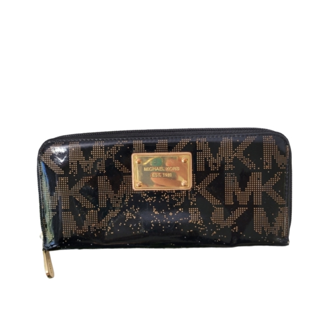 Michael Kors Mk logo zip around women's wallet